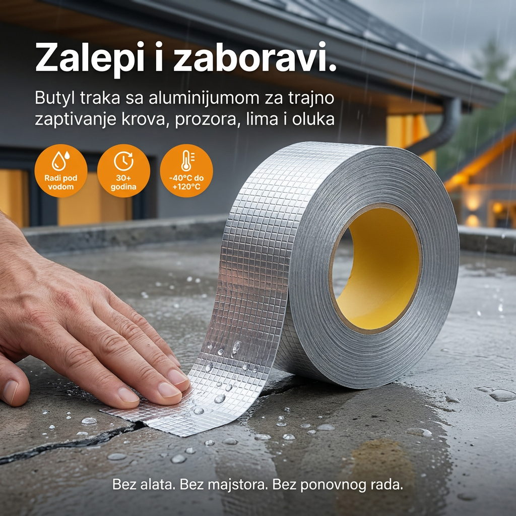 PRO Butil Traka – Vodootporna I Samolepljiva (5 METRA)
