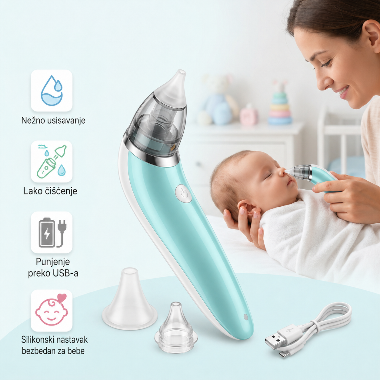 Električni Nosni Aspirator Za Bebe