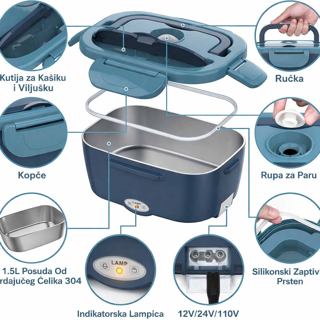 Električna Grejna Posuda za Hranu – Za Kuću i Posao