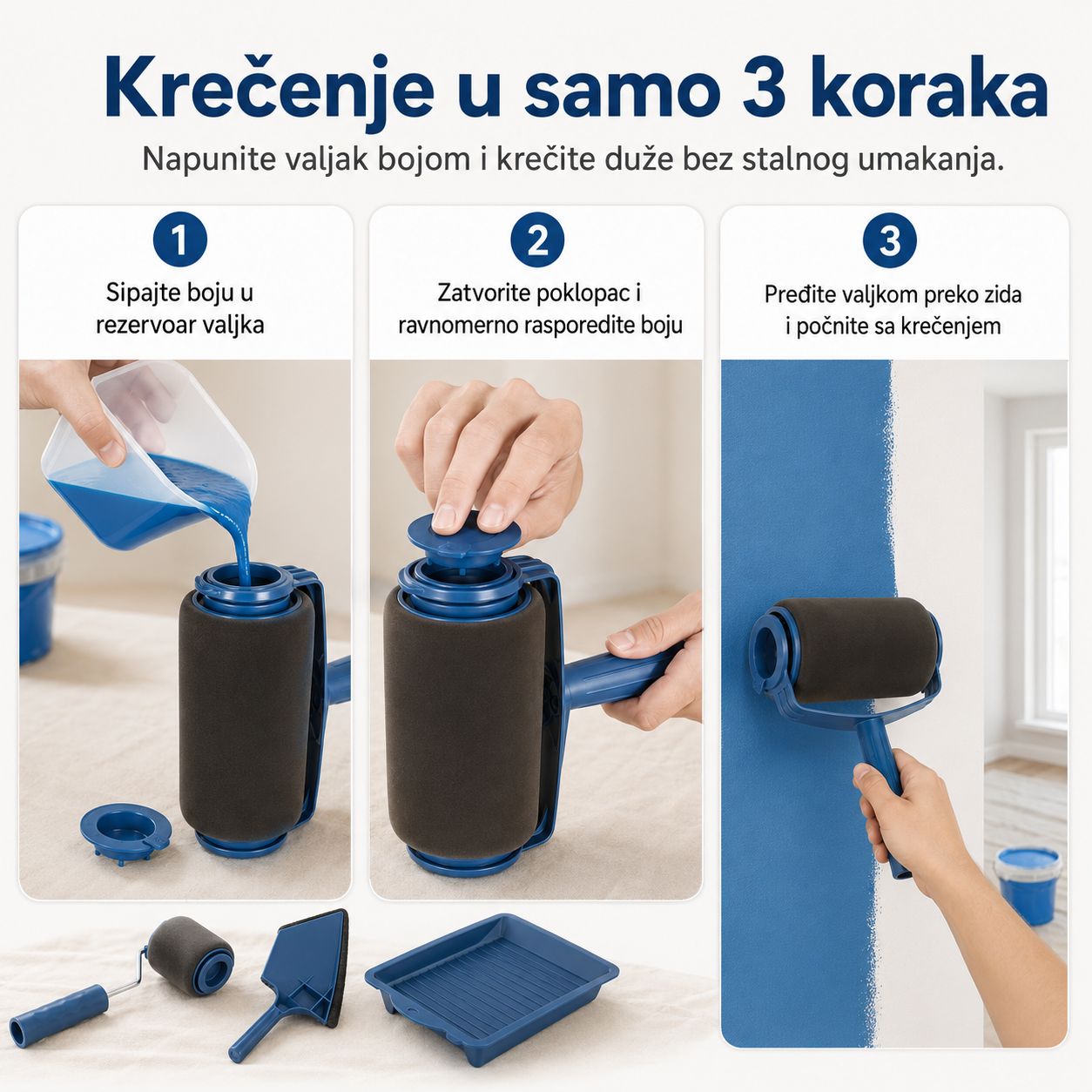 Valjak za krečenje 5u1