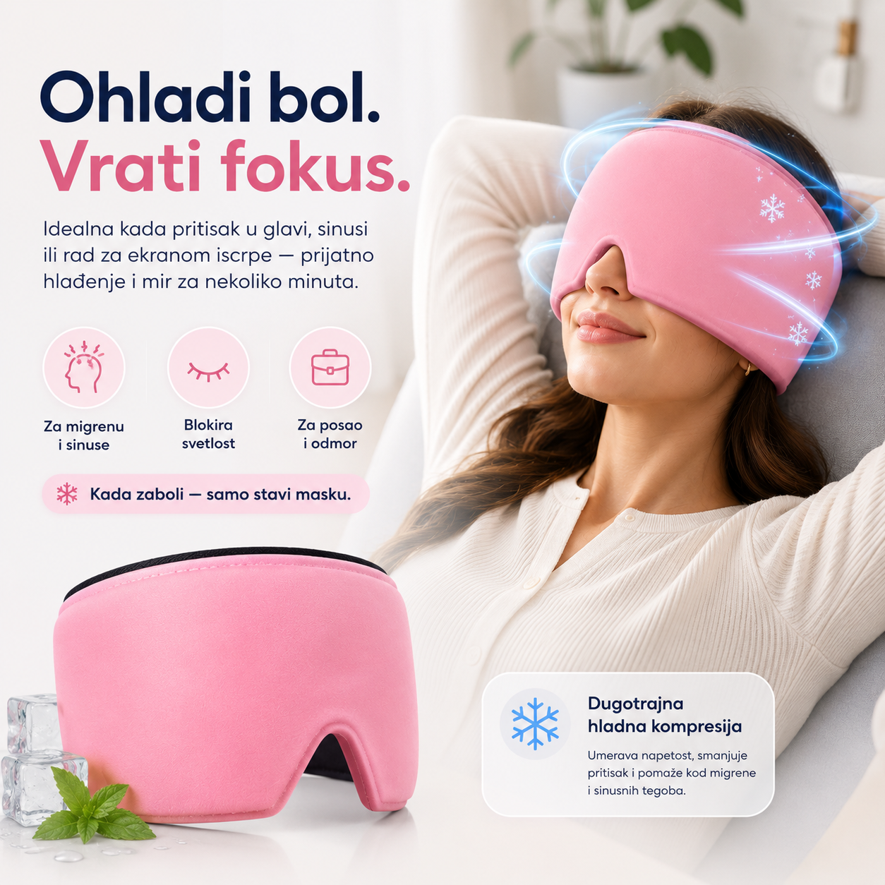 Gel Maska Za Migrenu –  Hlađenje I Terapija