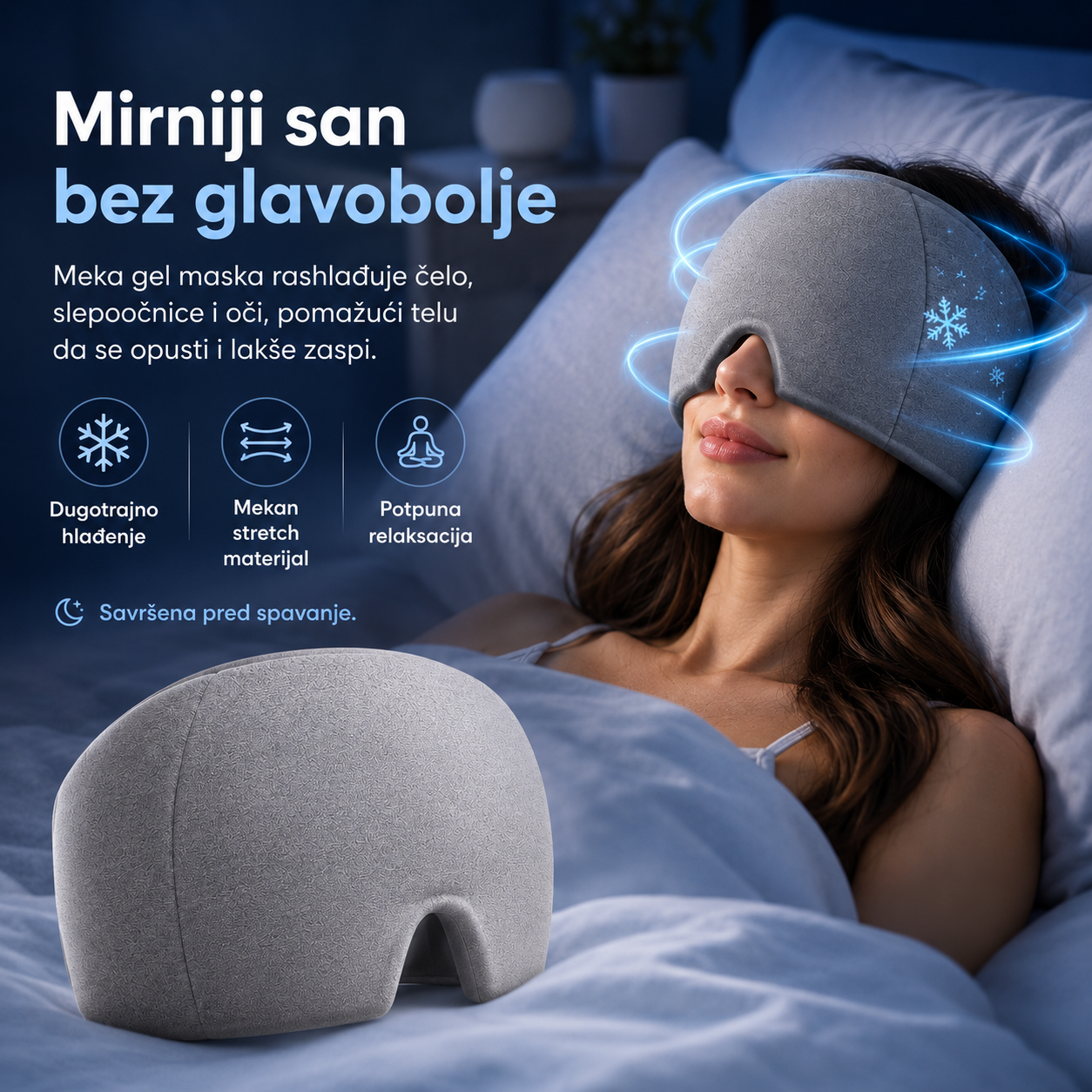 Gel Maska Za Migrenu –  Hlađenje I Terapija