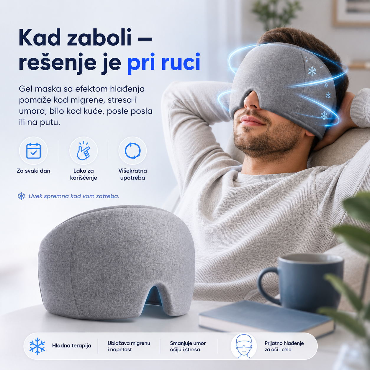 Gel Maska Za Migrenu –  Hlađenje I Terapija