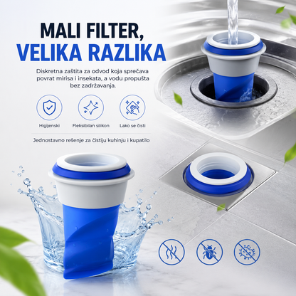Silikonski Filter za Odvod (4 KOMADA) – Protiv Mirisa i Insekata
