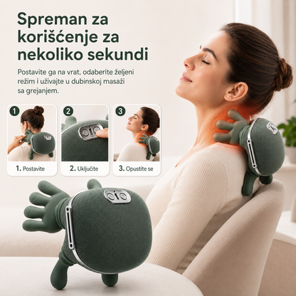 4D Masažer za Vrat i Ramena sa Grejanjem