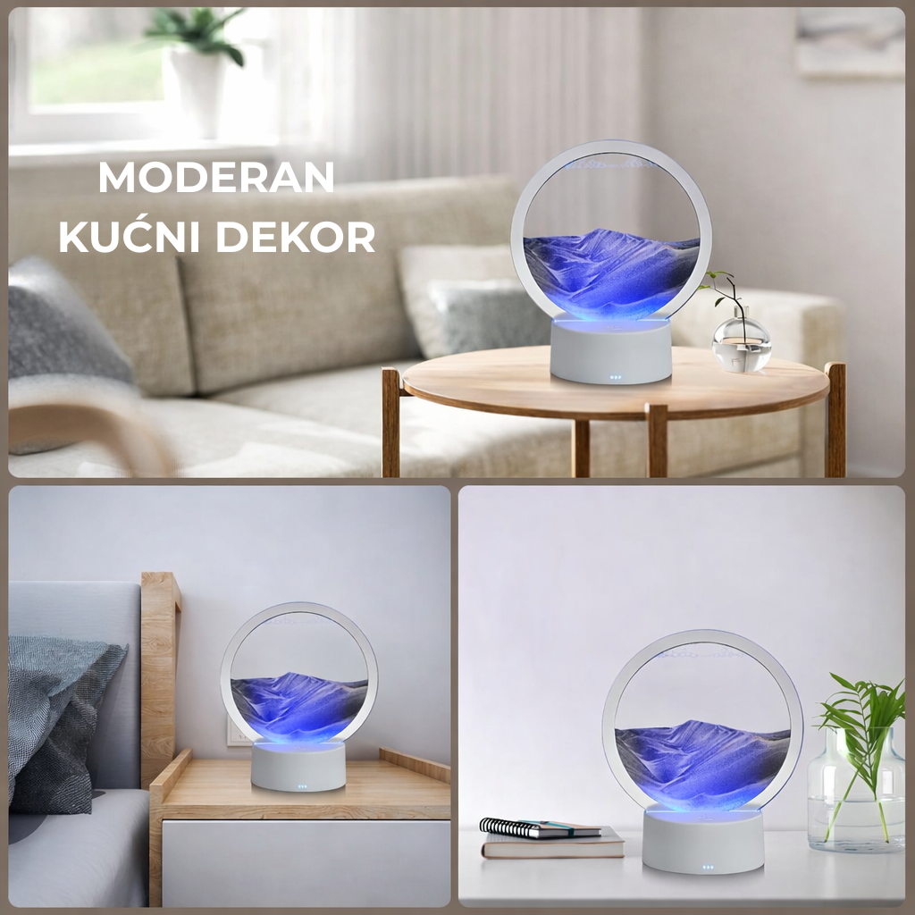 Peščana LED Lampa za Ambijentalno Osvetljenje