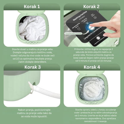 Prenosiva Električna Mašina za Pranje Veša 9L