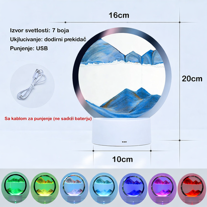 Peščana LED Lampa za Ambijentalno Osvetljenje