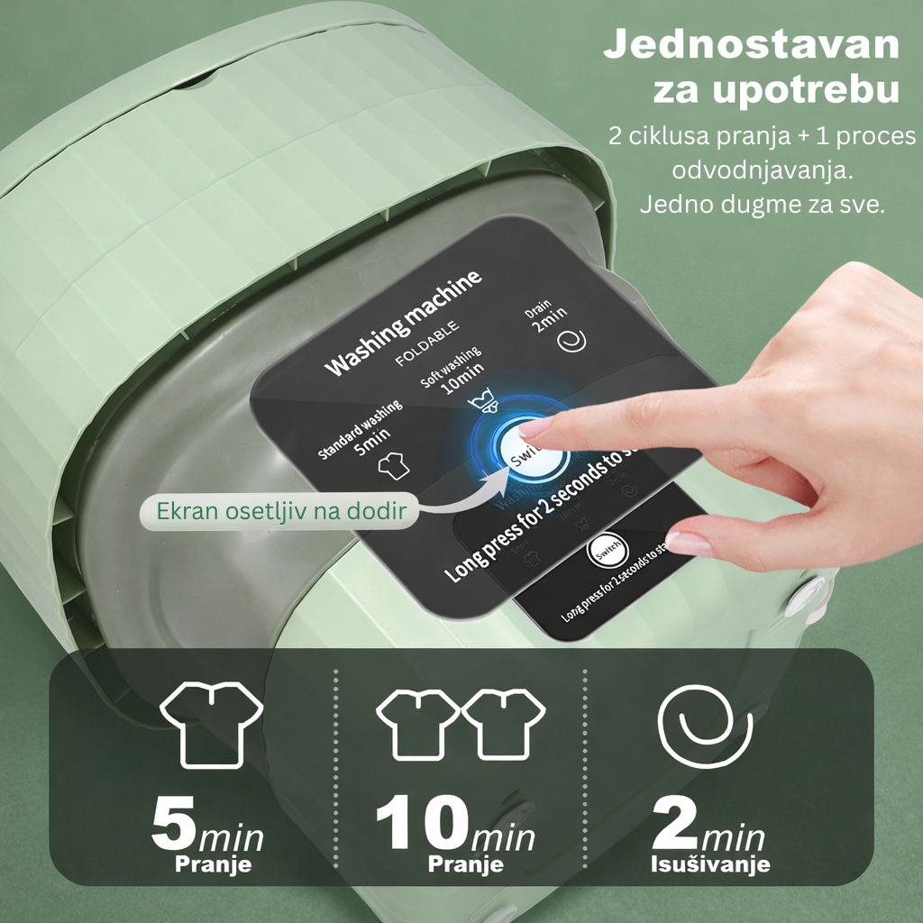 Prenosiva Električna Mašina za Pranje Veša 9L