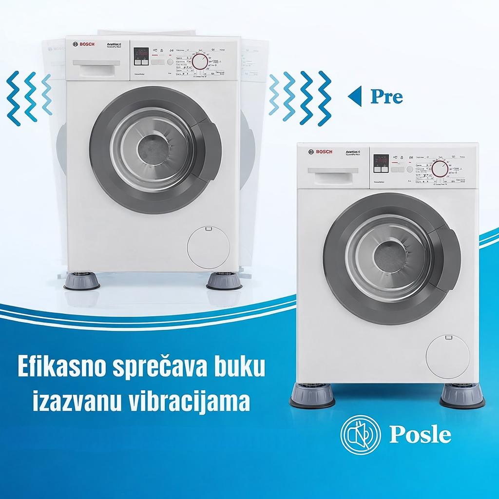 Antivibracioni Podmetači za Smanjenje Vibracija (4 KOMADA)