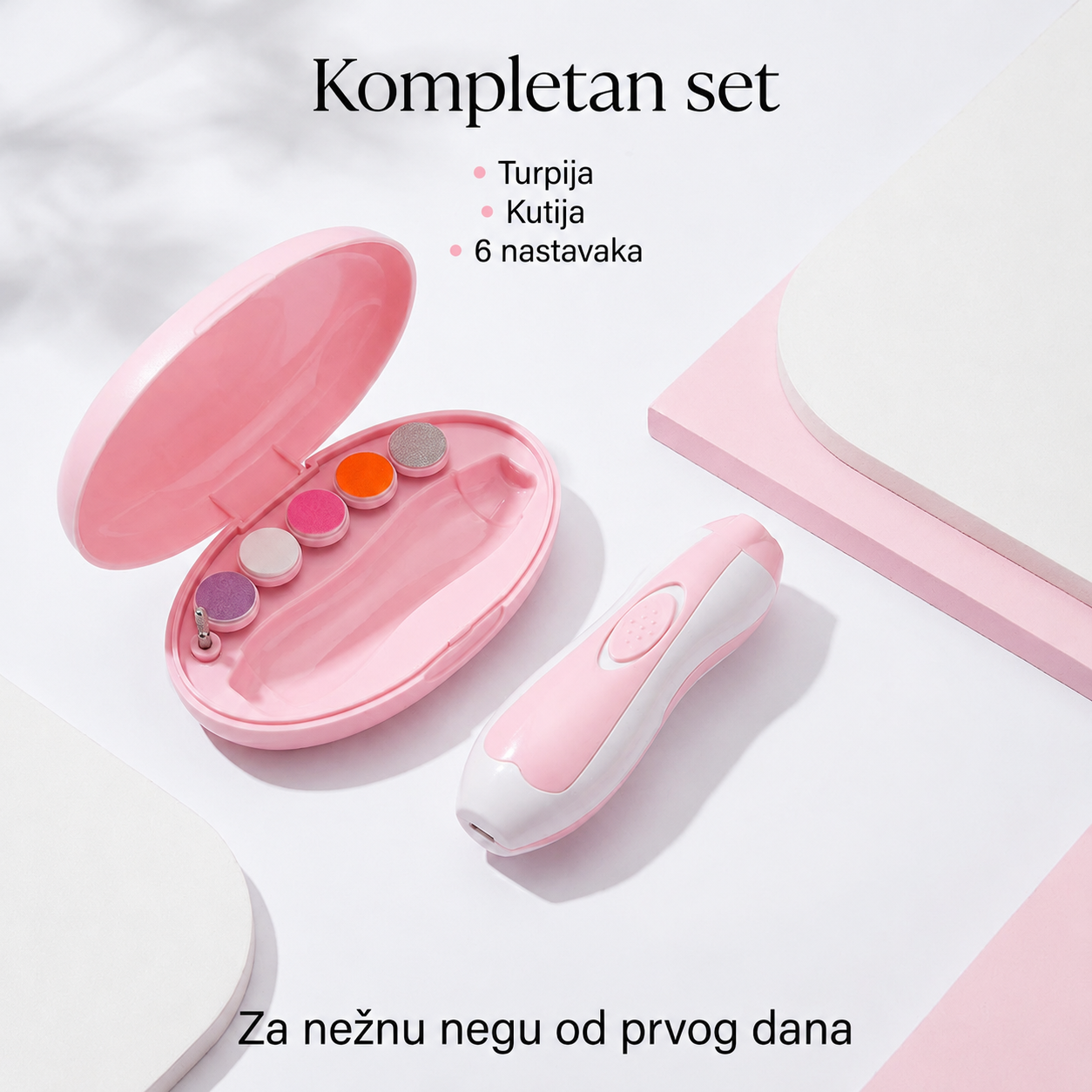 Električna Turpija Za Nokte Za Bebe – 6 Nastavaka